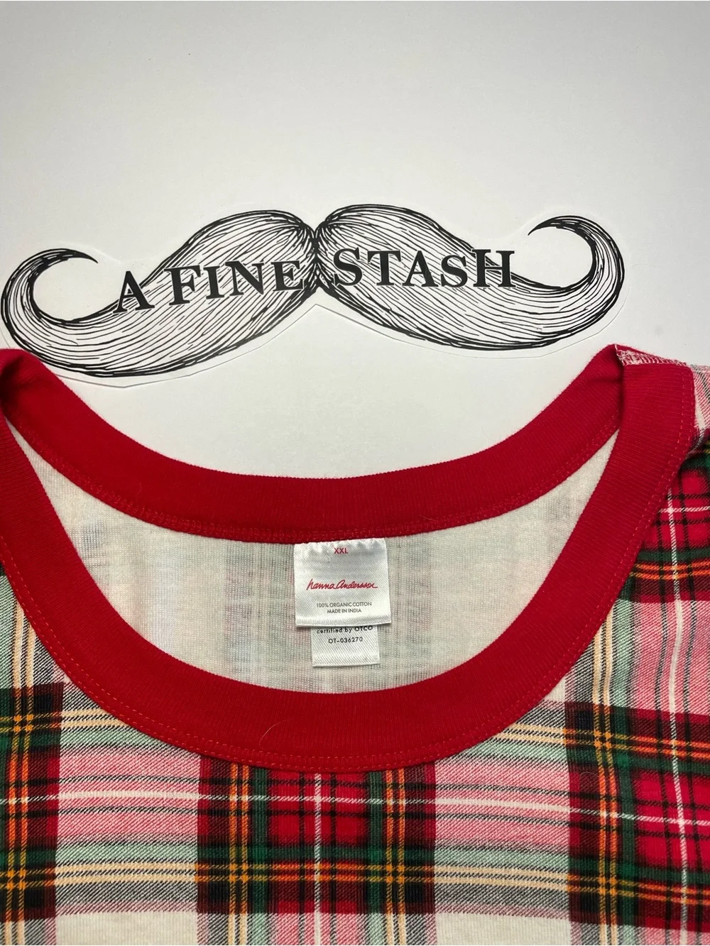 Hanna Andersson Women's Long John Pajama Set in Family Holiday Plaid XXL Cotton